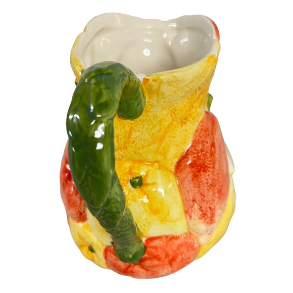 WCL Ceramic Raised Fruit Pitcher 64 oz Iced Tea Lemonade Vtg Farmhouse Country - Picture 4 of 13